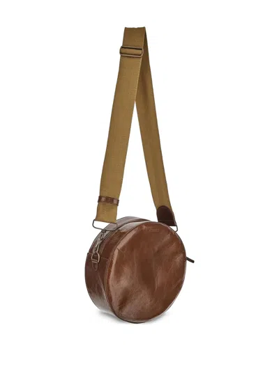 Uma Wang Leather Shoulder Bag In Brown