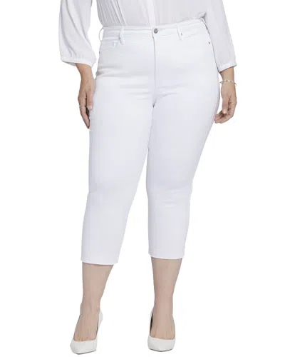 Nydj Plus Chloe Optic White Capri Jean In White