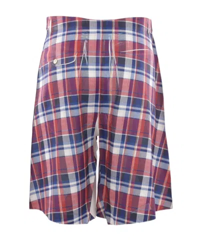 Comme Des Garçons Checked Shorts In Multi