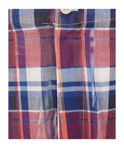 Comme Des Garçons Checked Shorts In Multi