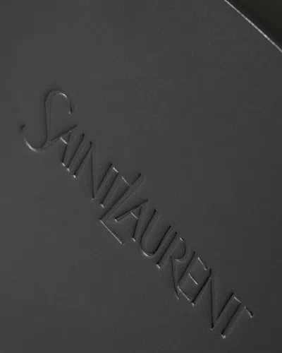 Saint Laurent Ios Slides In Smooth Leather In Black