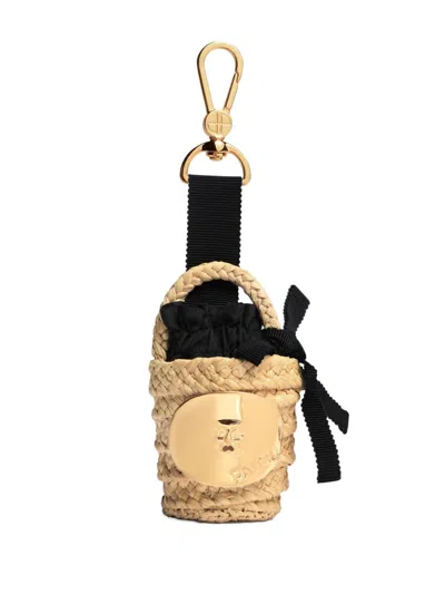 Patou Woven Bucket Keyring Carabiner Attachment In Multi