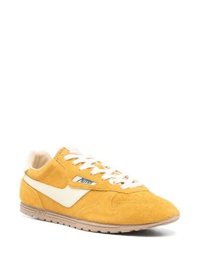 Autry Mineral Yellow Windspin Sneaker In Orange