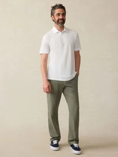 Faherty Sunwashed T-shirt Polo In White