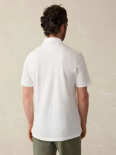 Faherty Sunwashed T-shirt Polo In White