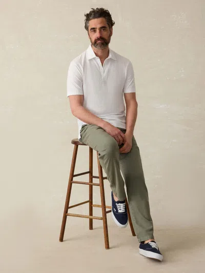 Faherty Sunwashed T-shirt Polo In White