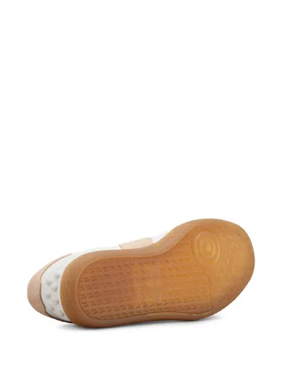 Tod's Tabs Sneakers In Smooth Leather And Suede In White