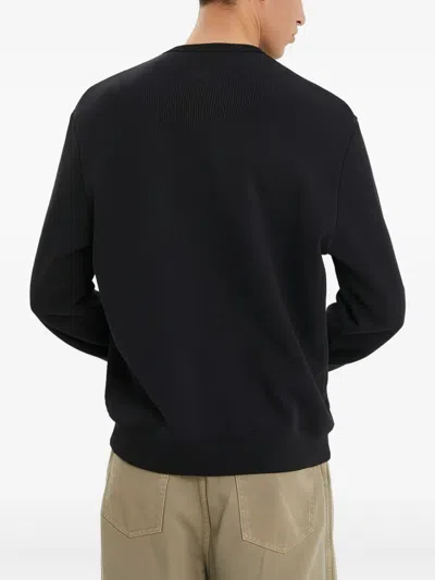 1989 Studio Crewneck Sweatshirt Ribbed Cuffs And Hem In Black