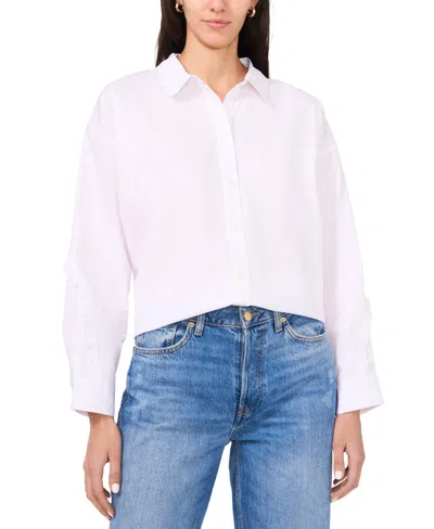 Parker Women's The Francessca Cotton Puff-sleeve Shirt In Lucient White
