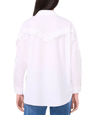 Parker Women's The Francessca Cotton Puff-sleeve Shirt In Lucient White