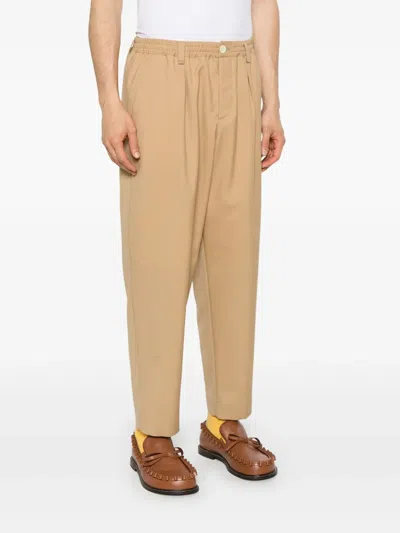 Marni Tapered-leg Elasticated-waist Trousers In Nude