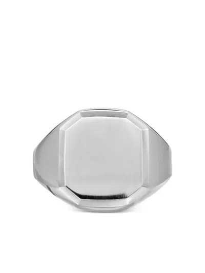 David Yurman Sterling Silver Streamline Signet Ring (14mm) In Silver