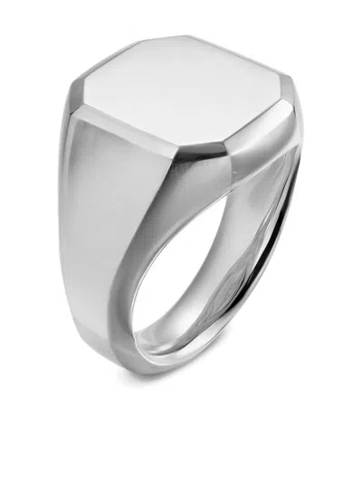 David Yurman Sterling Silver Streamline Signet Ring (14mm) In Silver