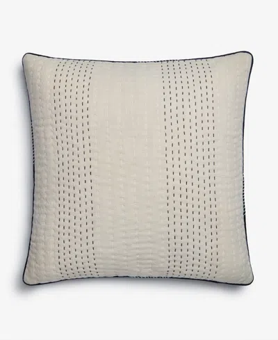 Oake Pick Stitch Decorative Pillow, 22" X 22", Exclusively At Macy's In Black Combo