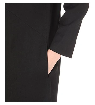 Shop Iro Anicie Lace-up Stretch-wool Dress In Black