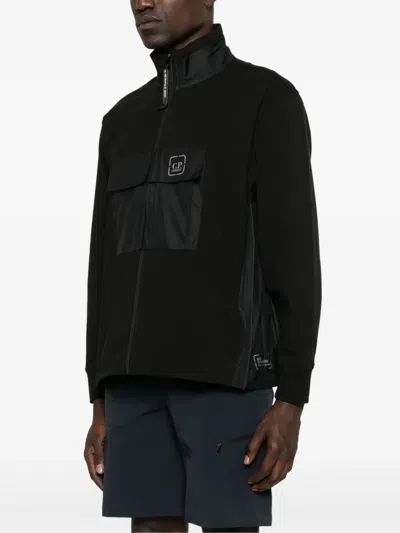 C.p. Company C.p.company Black Stretch Cotton Sweatshirt In Black