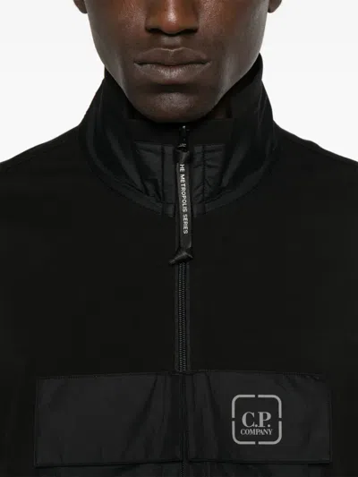 C.p. Company C.p.company Black Stretch Cotton Sweatshirt In Black