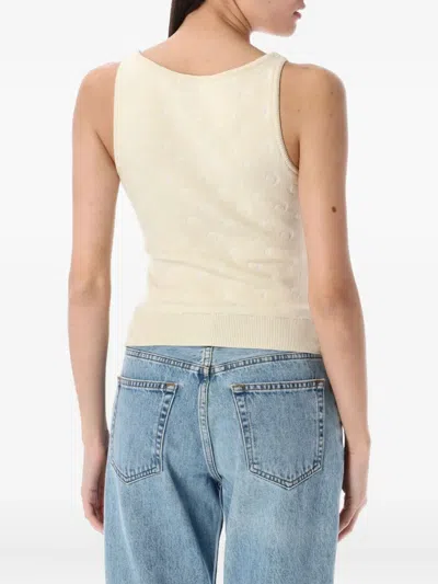 Marine Serre Top In Neutrals