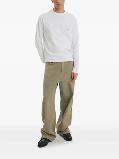 1989 Studio Long-sleeved T-shirt With Embroidered Logo In White