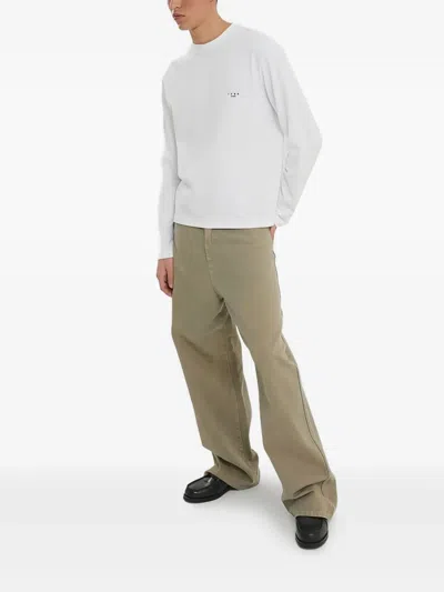 1989 Studio Long-sleeved T-shirt With Embroidered Logo In White