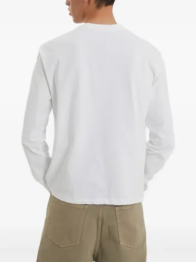 1989 Studio Long-sleeved T-shirt With Embroidered Logo In White