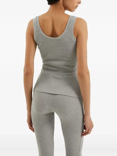 1989 Studio Stretch Fabric Waffle Tank Top In Grey