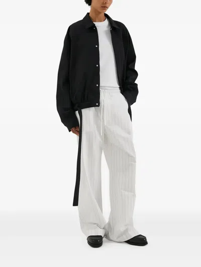 1989 Studio White Striped Boxy Pants In Multi