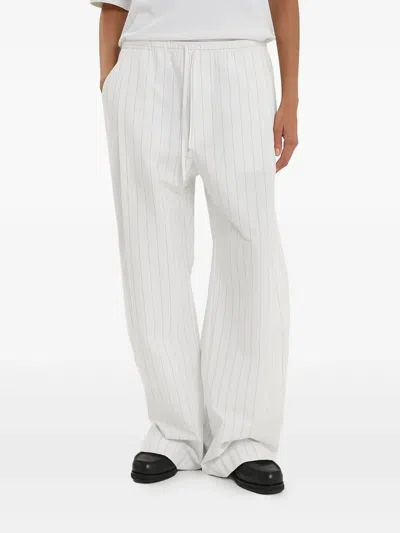 1989 Studio White Striped Boxy Pants In Multi