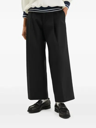 1989 Studio Pleated Chino Trousers With Back Pockets In Blue