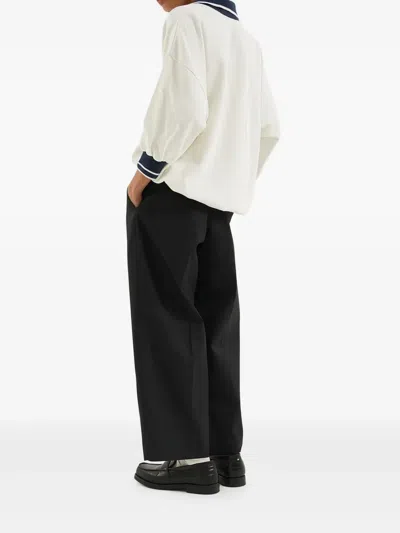 1989 Studio Pleated Chino Trousers With Back Pockets In Blue