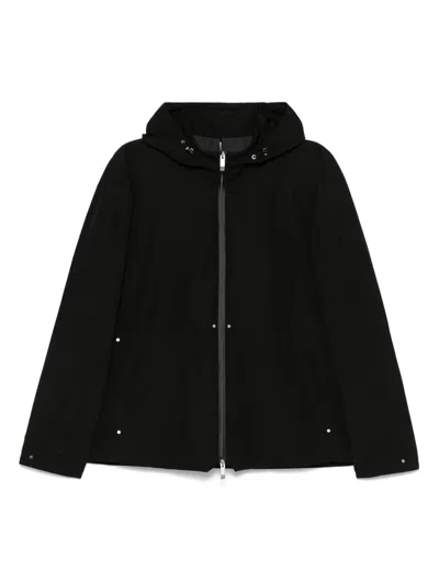 Moncler Double-sided Hooded Down Jacket In 黑色