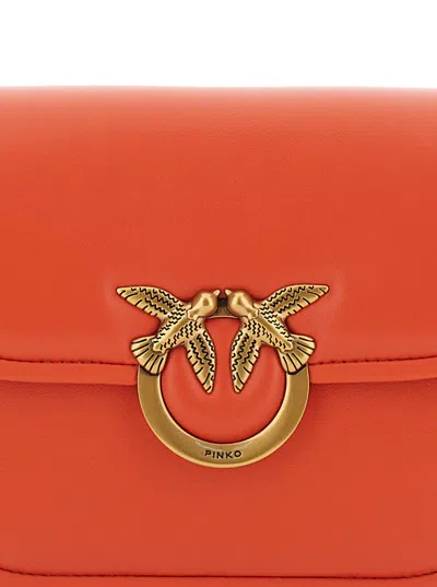 Pinko Love Box Mini Crossbody Bag In Red