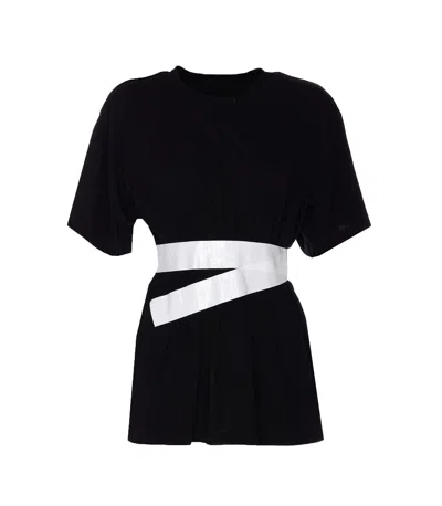 Mm6 Maison Margiela Mm6 By Maison Margiela 'taped' T-shirt In Black