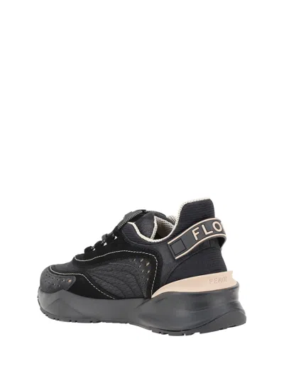 Fendi Flow Mesh Low-top Sneakers In Black