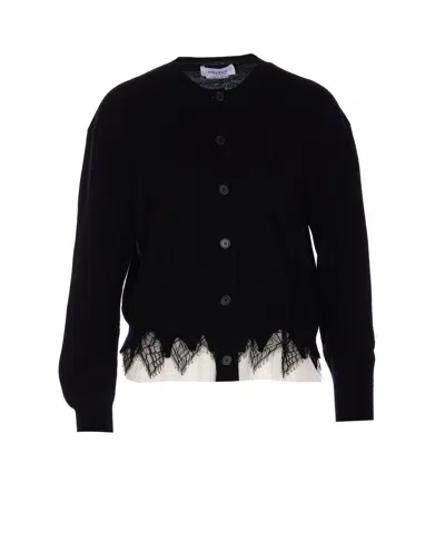 Alexander Mcqueen Alexander Mc Queen Black Ivory Wool Cashmere Cardigan