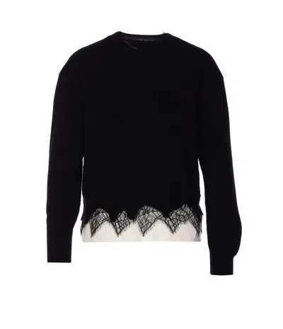 Alexander Mcqueen Alexander Mc Queen Black Ivory Wool Cashmere Cardigan