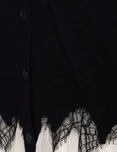 Alexander Mcqueen Alexander Mc Queen Black Ivory Wool Cashmere Cardigan