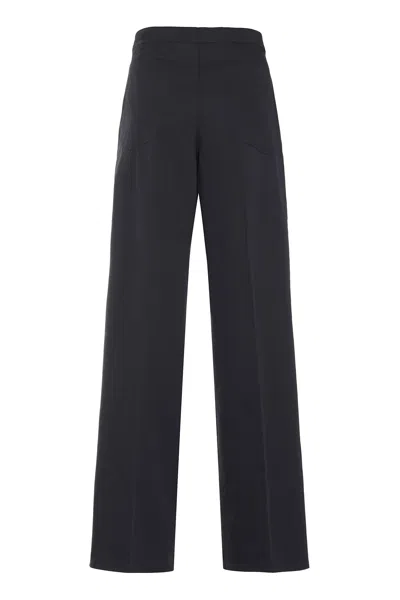 Etro Tailored Pants With Pegaso-buttons In Blue