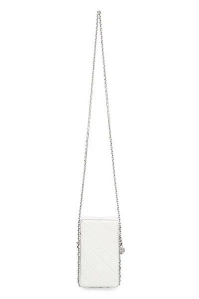 Tory Burch Fleming Leather Smartphone Case In White