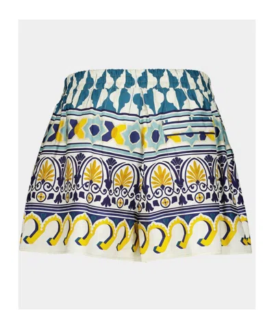 La Doublej La Double J Printed Cotton Shorts In Multi