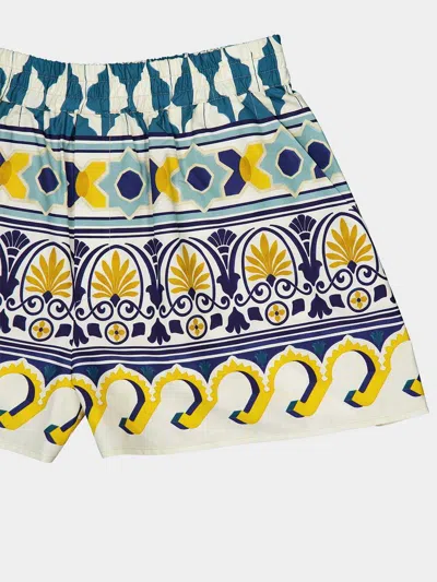 La Doublej La Double J Printed Cotton Shorts In Multi