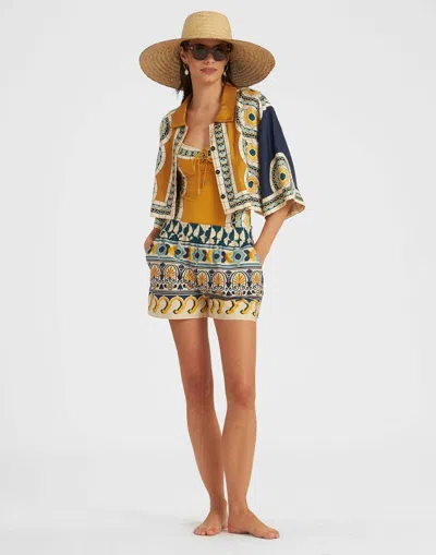 La Doublej La Double J Printed Cotton Shorts In Multi