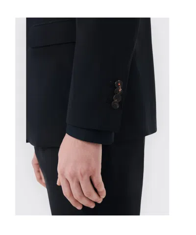 Rrd Midnight Blue Stretch Polyester Blazer In Blue