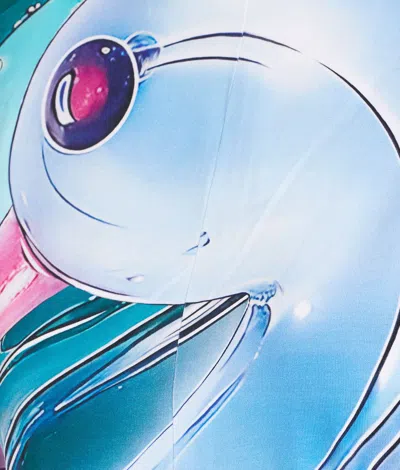 Tory Burch Shoulder Reinforcement Abstract Print Crew Neck Top In Multicolour