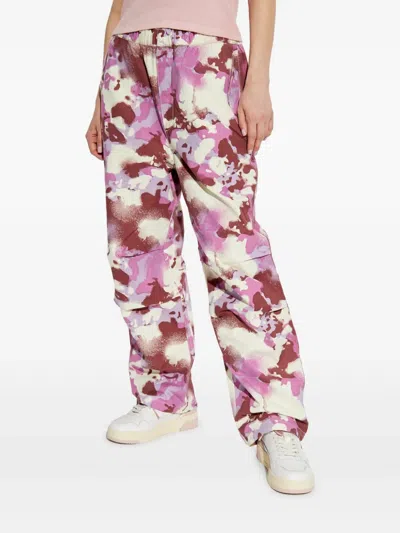 A Bathing Ape Camouflage-print Trousers In Rosa