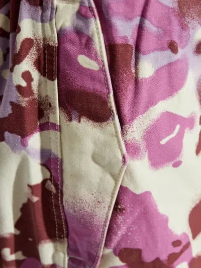 A Bathing Ape Camouflage-print Trousers In Rosa