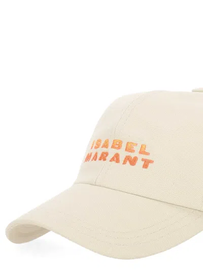 Isabel Marant Logo-embroidered Cap In Beige