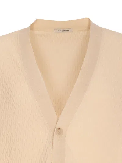 Paolo Pecora Cardigan With Buttons Closure In Nude