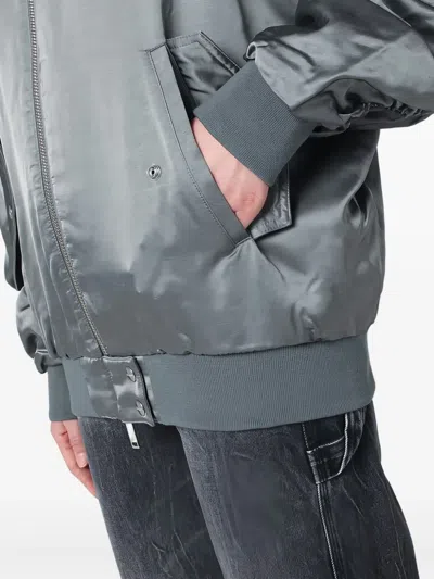 Halfboy Bomber Jacket With Zip And Flap Pockets In Gray