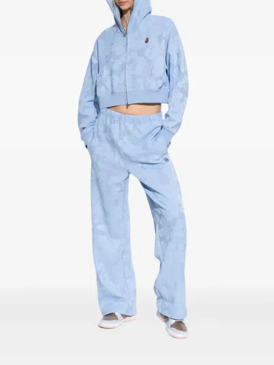 A Bathing Ape Patterned-jacquard Trousers In Blau